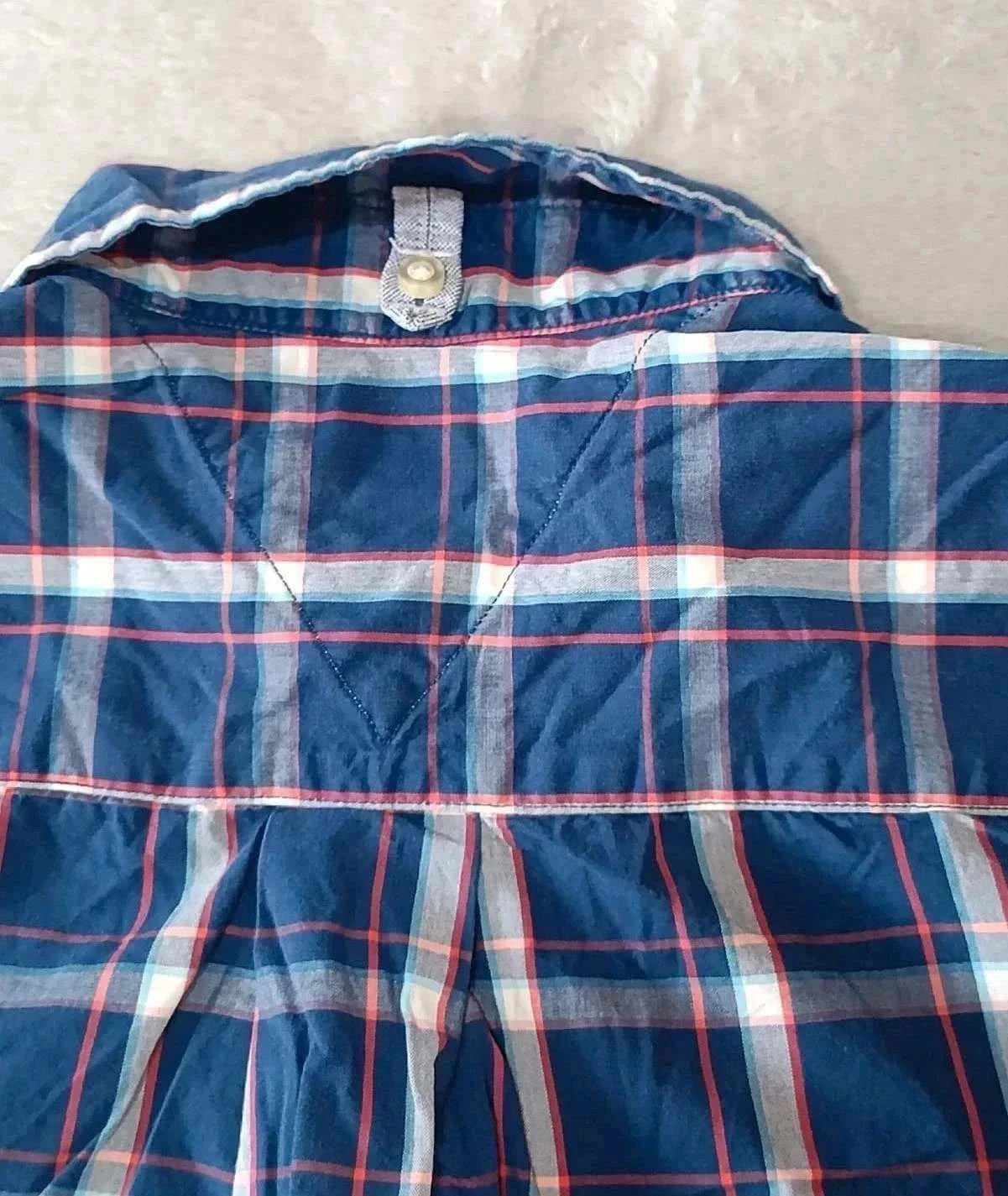 Shirt Tommy Hilfiger classic fit Marine blauw wit rood Vierkanten Maat S – photo 6